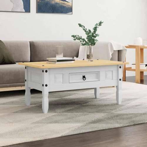 Stolić za kavu od borovine asortiman Corona bijeli 100x55x44 cm - Bijela 1 Cijena