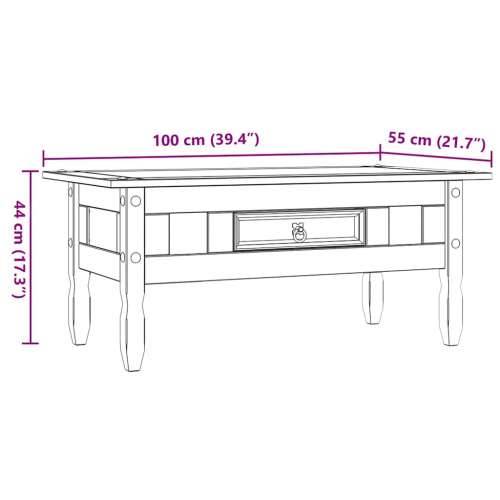 Stolić za kavu od borovine asortiman Corona bijeli 100x55x44 cm - Bijela 1 Cijena