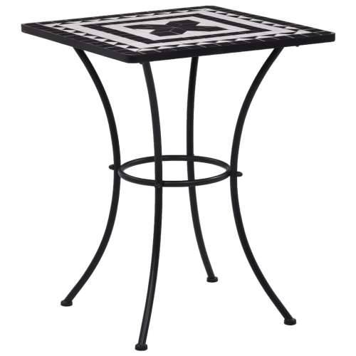 Bistro stolić s mozaikom crno-bijeli 60 cm keramički Cijena