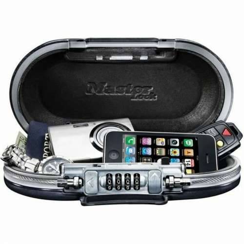 Prijenosni Sef sa Sigurnosnim Kabelom Master Lock 5900EURD Crna ABS 6 x 12,9 x 24 cm Cijena