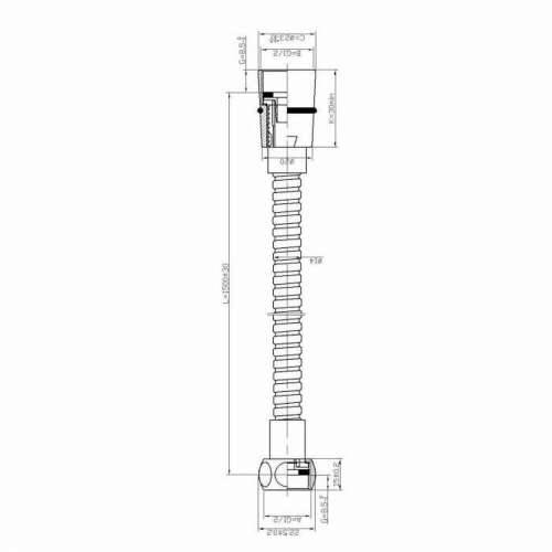 Hadice do sprchy Rousseau 4229511 Nehrđajući Čelik 150 cm Cijena
