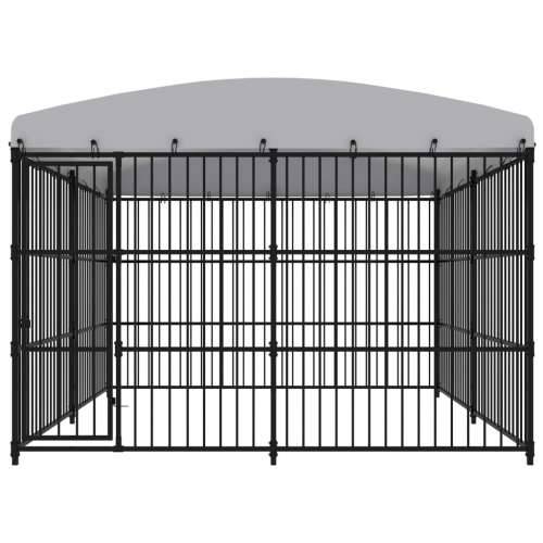 Vanjski kavez za pse s krovom 300 x 300 x 210 cm Cijena