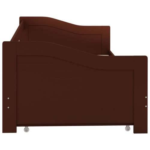 Okvir za krevet na razvlačenje od borovine tamnosmeđi 90x200 cm Cijena