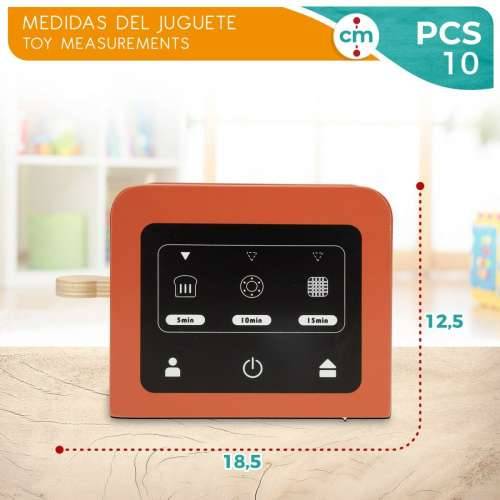 Igračka toster Woomax 10 Dijelovi 18,5 x 12,5 x 7,5 cm (4 kom.) Cijena