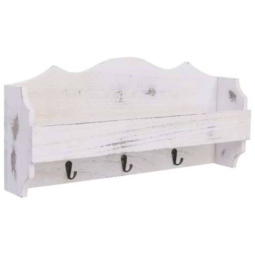 284231 Wall Mounted Coat Rack White 50x10x23 cm Wood - Bijela 50 x 10 x 23 cm 1 Cijena