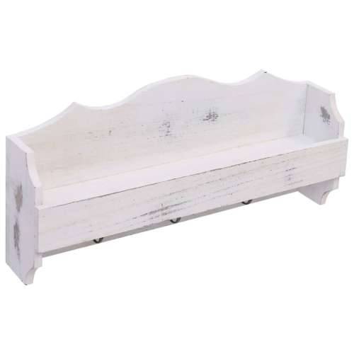 284231 Wall Mounted Coat Rack White 50x10x23 cm Wood - Bijela 50 x 10 x 23 cm 1 Cijena