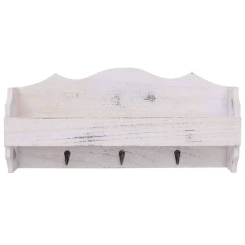 284231 Wall Mounted Coat Rack White 50x10x23 cm Wood - Bijela 50 x 10 x 23 cm 1 Cijena