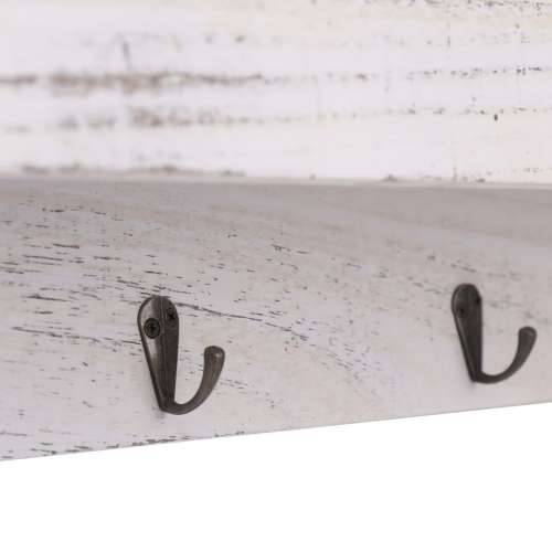 284231 Wall Mounted Coat Rack White 50x10x23 cm Wood - Bijela 50 x 10 x 23 cm 1 Cijena