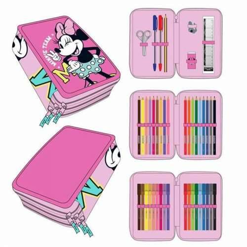 Školska Pernica Minnie Mouse Fuksija 12,5 x 6,5 x 19,5 cm Cijena