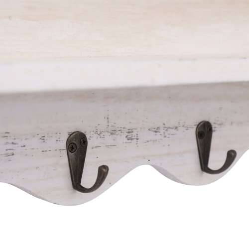 284235 Wall Mounted Coat Rack White 50x10x30 cm Wood - Bijela 50 x 10 x 30 cm 1 Cijena