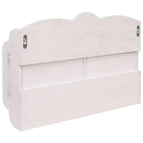 284239 Wall Mounted Coat Rack White 50x10x34 cm Wood - Bijela 50 x 10 x 34 cm 1 Cijena