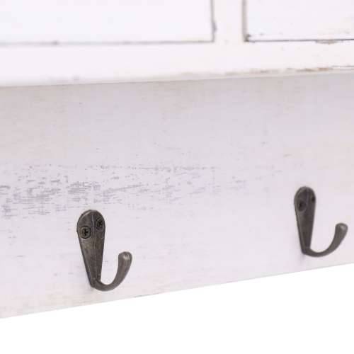 284239 Wall Mounted Coat Rack White 50x10x34 cm Wood - Bijela 50 x 10 x 34 cm 1 Cijena