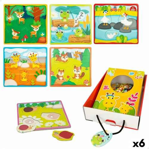 Dječje Puzzle Lisciani Dodirna podloga 18 Dijelovi 16 x 0,5 x 15 cm (6 kom.) Cijena