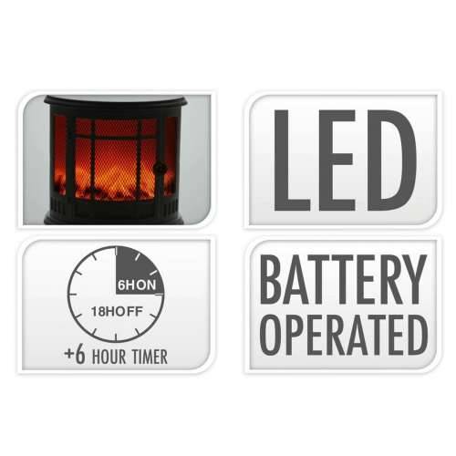 Božićni ukras Lifetime Bijela ognjište 25 x 12,5 x 30 cm LED Svjetlo Cijena