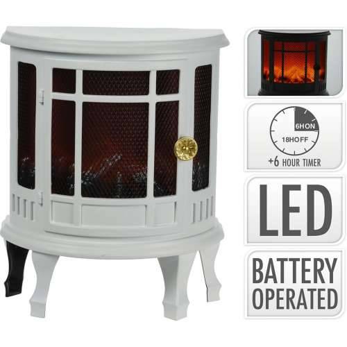 Božićni ukras Lifetime Bijela ognjište 25 x 12,5 x 30 cm LED Svjetlo Cijena
