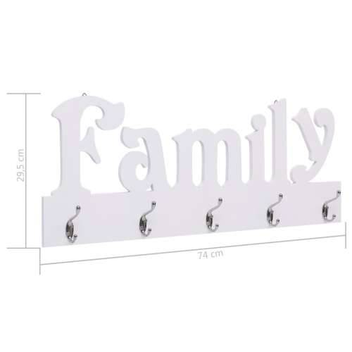 Zidna vješalica za kapute FAMILY 74 x 29,5 cm Cijena