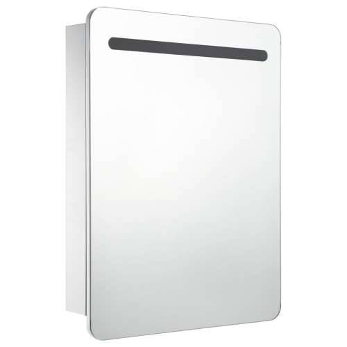 LED kupaonski ormarić s ogledalom 60 x 11 x 80 cm - bijela i srebrna 1 Cijena