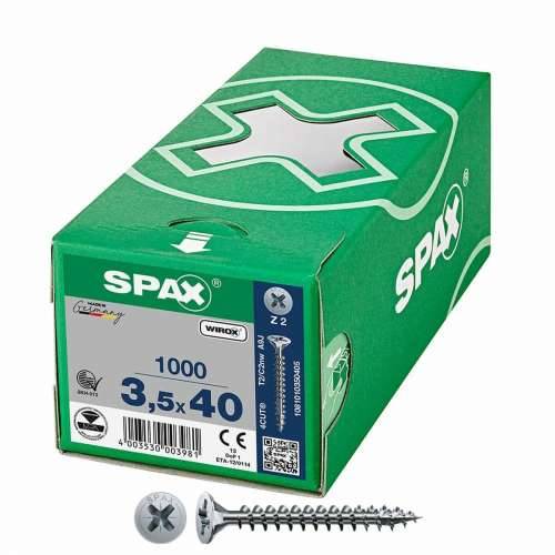 Kutija za vijke SPAX Wirox Z2 Ravna glava 3,5 x 40 mm 1000 Unidades Cijena