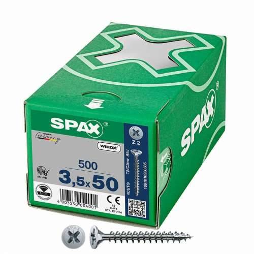 Kutija za vijke SPAX Wirox Z2 Ravna glava 3,5 x 50 mm 500 kom. Cijena