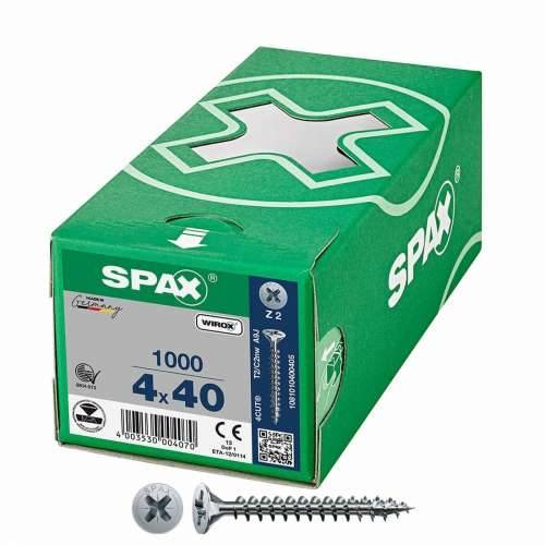 Kutija za vijke SPAX Wirox Z2 Ravna glava 4,0 x 40 mm 1000 Unidades Cijena