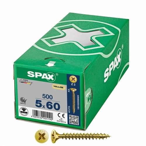 Kutija za vijke SPAX Yellox Z2 Ravna glava 5,0 x 60 mm 500 kom. Cijena