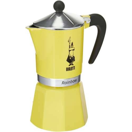 Talijanska Moka za Kavu Bialetti Rainbow Rumena Jaune Metal 6 Šalice Cijena