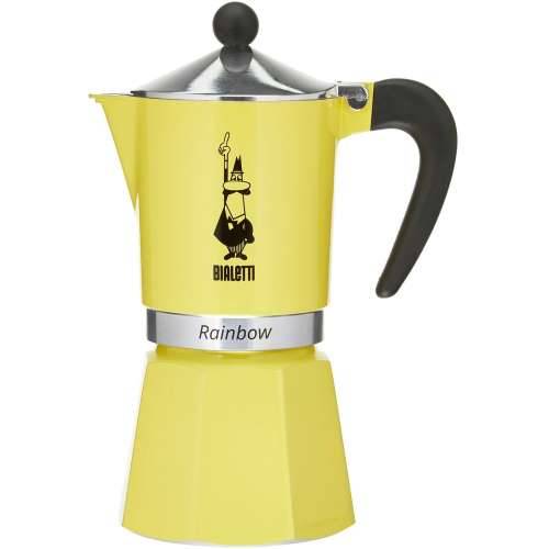 Talijanska Moka za Kavu Bialetti Rainbow Rumena Jaune Metal 6 Šalice Cijena