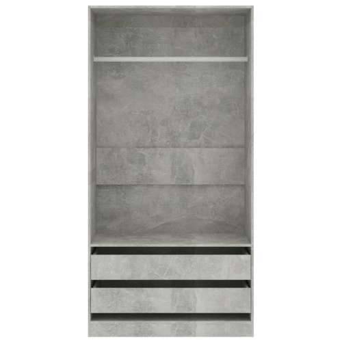 Ormar siva boja betona 100 x 50 x 200 cm od konstruiranog drva Cijena
