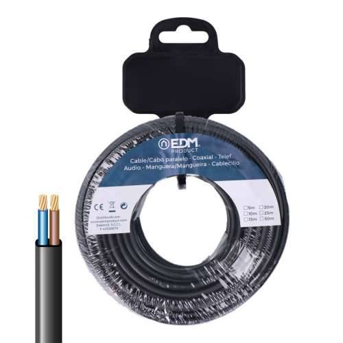 Crijevo za električni kabel EDM 28731 Crna 2 x 0,75 mm 20 m Ravno Cijena