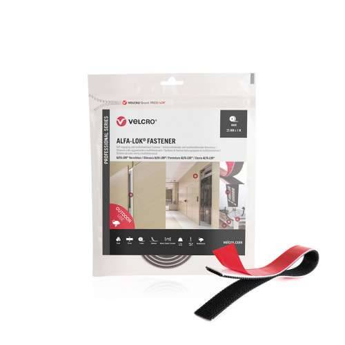 Dvostrana traka Velcro alfa-lok Crna 25 mm x 1 m Cijena