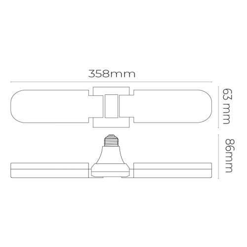 LED žarulja EDM 98908 15 W E27 1521 Lm 35,5 x 6,3 x 8,6 cm Se okreće u više smjerova (6500 K) Cijena