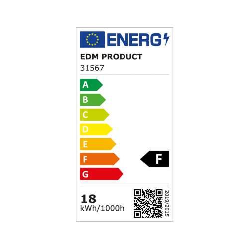 Donja LED svjetiljka EDM 31567 18 W Ø 22 x 3,2 cm 3 kom. (6400 K) Cijena