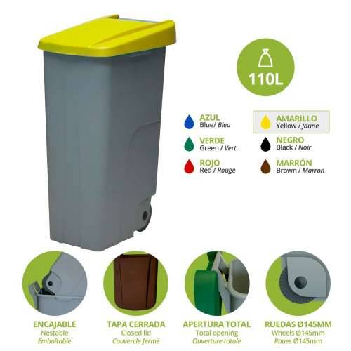 Kanta za Smeće za Recikliranje Denox Rumena 110 L Cijena