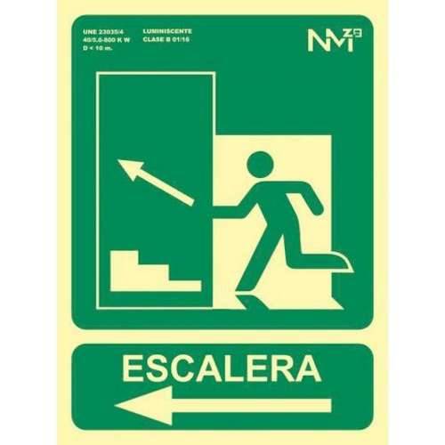 Znak Archivo 2000 “SALIDA DE EMERGENCIA ESCALERA SUBE IZQUIERDA” PVC 22,4 x 30 cm Cijena