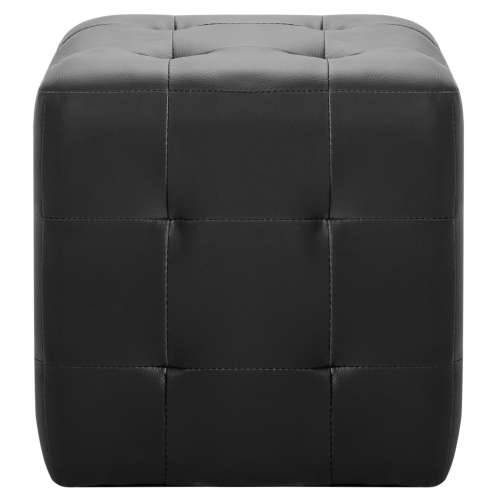 Tabure 2 kom crni 30 x 30 x 30 cm od umjetne kože - Crna 1 Cijena
