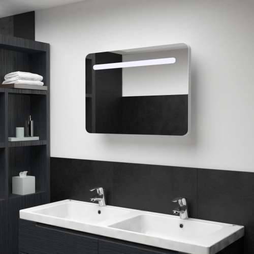 LED kupaonski ormarić s ogledalom 80 x 9,5 x 55 cm Cijena