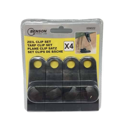 Awning and tarpaulin clamps set Bensontools Spajalica Crna 4 kom. Ø 0,27 x 8 x 3 cm Cijena