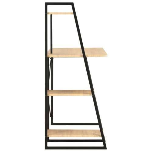 Radni stol s policama crni i boja hrasta 102 x 50 x 117 cm - crna i hrast Cijena