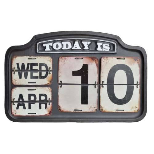 Kalendar DKD Home Decor Metal 42 x 3,5 x 27 cm Crna Bijela Cijena