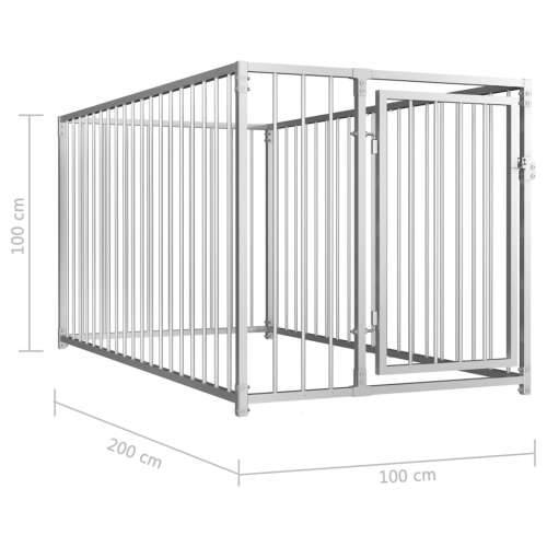 Vanjski kavez za pse 100 x 200 x 100 cm Cijena