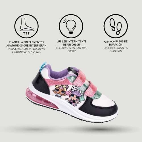 Sportske tenisice s LED svjetlima LOL Surprise! Velcro Crna Cijena