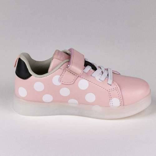 Sportske tenisice s LED svjetlima Minnie Mouse Velcro Roza Cijena