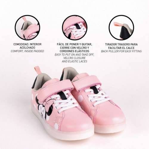 Sportske tenisice s LED svjetlima Minnie Mouse Velcro Roza Cijena