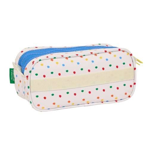 Trostruka pernica Benetton Topitos Bijela (21,5 x 10 x 8 cm) Cijena