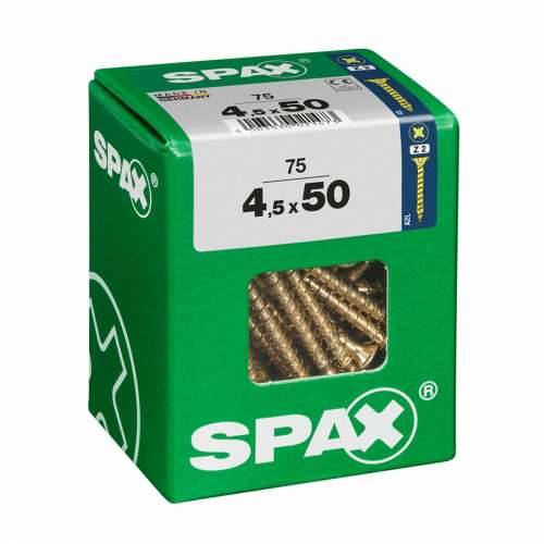 Kutija za vijke SPAX Vijak za drvo Ravna glava (4,5 x 50 mm) Cijena