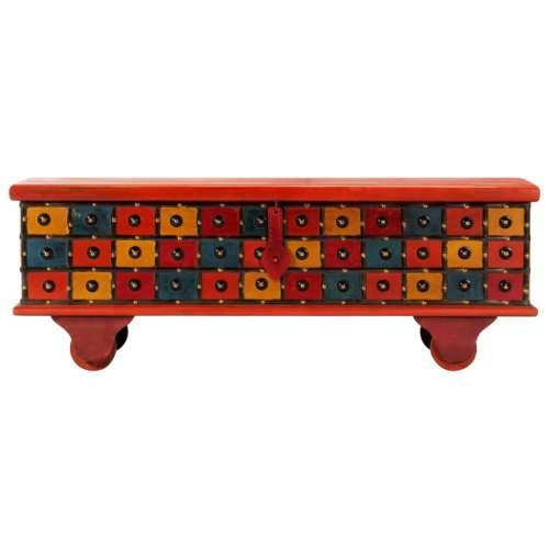 Kutija za pohranu crvena 110x40x40 cm masivno bagremovo drvo Cijena