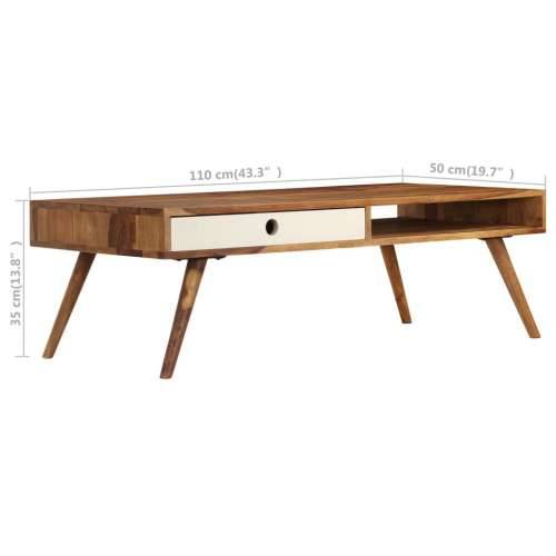 Stolić za kavu od masivnog drva akacije 110 x 50 x 35 cm Cijena