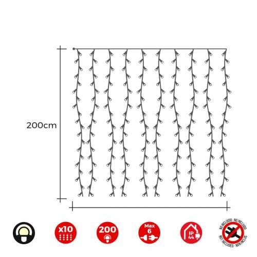 LED svjetla za zavjese EDM 71263 Easy-Connect 3,2 W Toplo svjetlo Toplo bijela 2 x 2 m Cijena