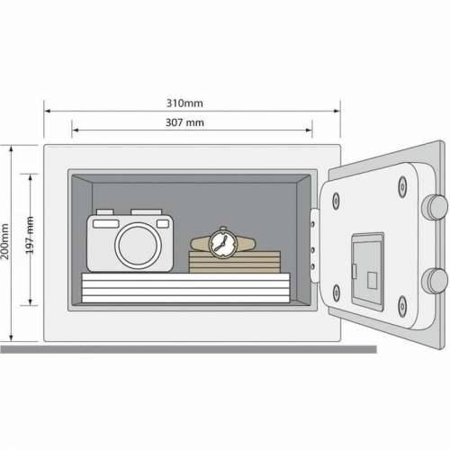 Sef s Elektroničkom Bravom Yale YSG/200/DB2 20 x 31 x 20 cm 8,6 L Crna Cijena