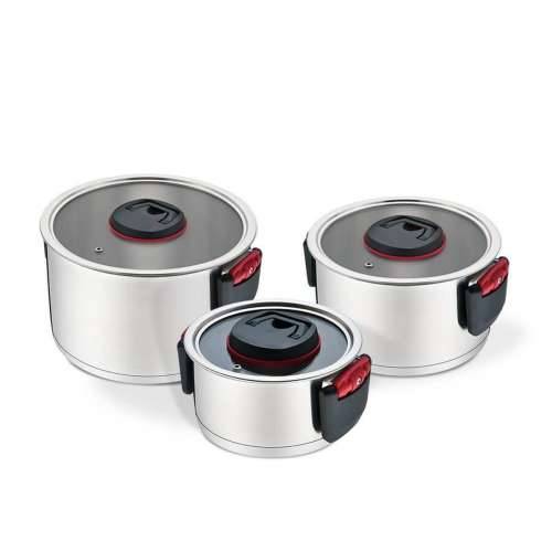 Lonac s Poklopcem Feel Maestro MR-3530-6 Crno crvena Čelik Nehrđajući Čelik Plastika Ø 24 cm Ø 20 cm Ø 16 cm 1,5 L 5,8 L 3,2 L ( Cijena
